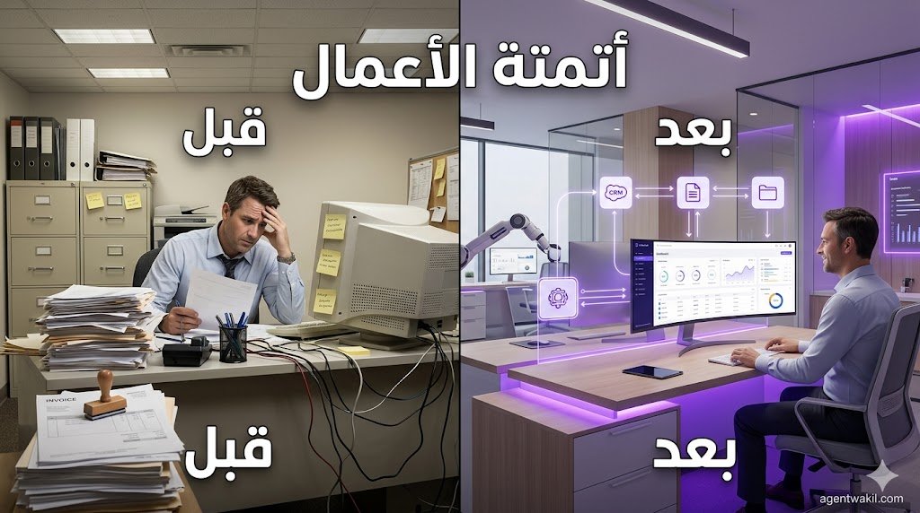 أتمتة مشروعك الصغير بـ 17$ شهرياً &mdash; وفّر 30 ساعة أسبوعياً (دليل عملي)
