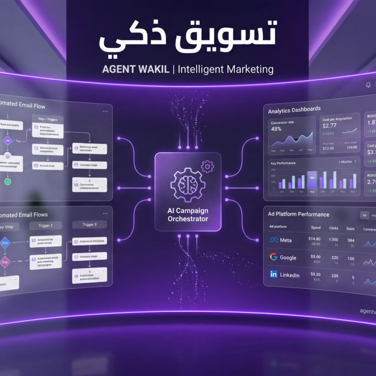 وكيل ذكاء اصطناعي للتسويق: كيف يوفر 40 ساعة أسبوعياً؟ (دليل 2026)
